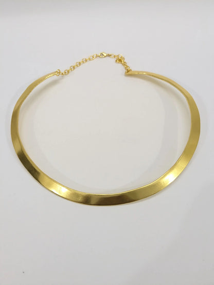Arka Curve 18K Gold-Plated Brass Hasli Necklace