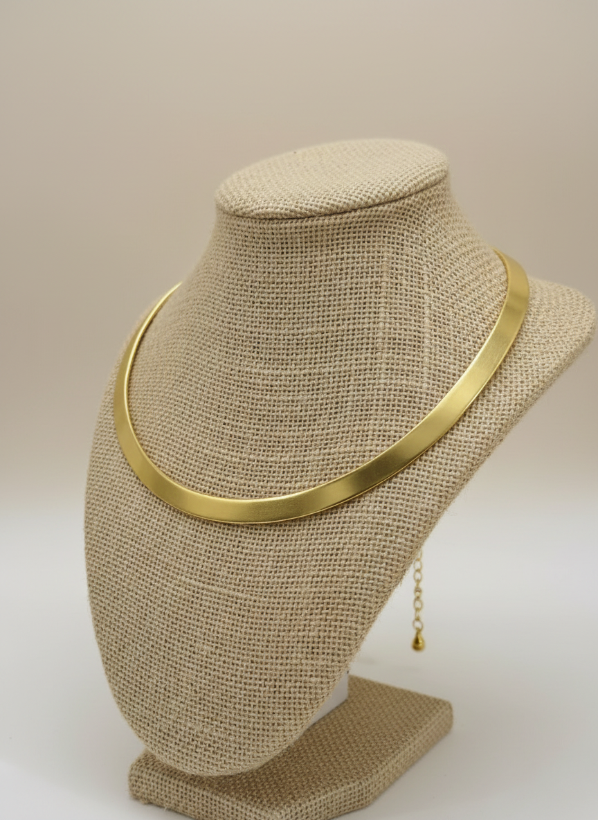 Arka Curve 18K Gold-Plated Brass Hasli Necklace