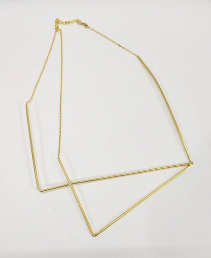 Akriti Linear 18K Gold-Plated Brass Necklace