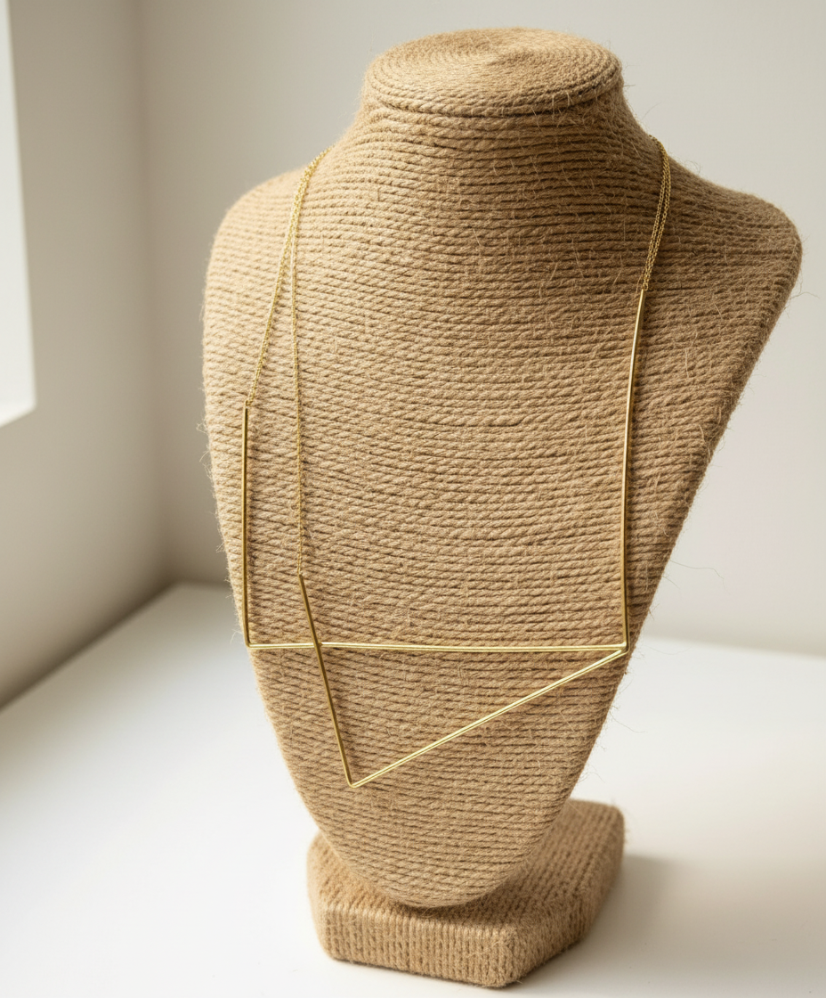 Akriti Linear 18K Gold-Plated Brass Necklace