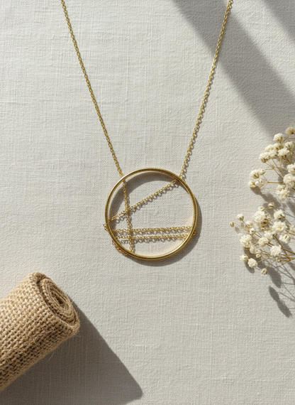 Laya Circle 18K Gold-Plated Brass Necklace