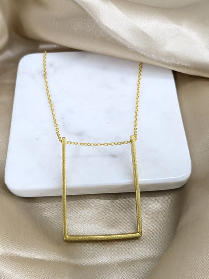 Ayatika Frame 18K Gold Plated Brass Necklace