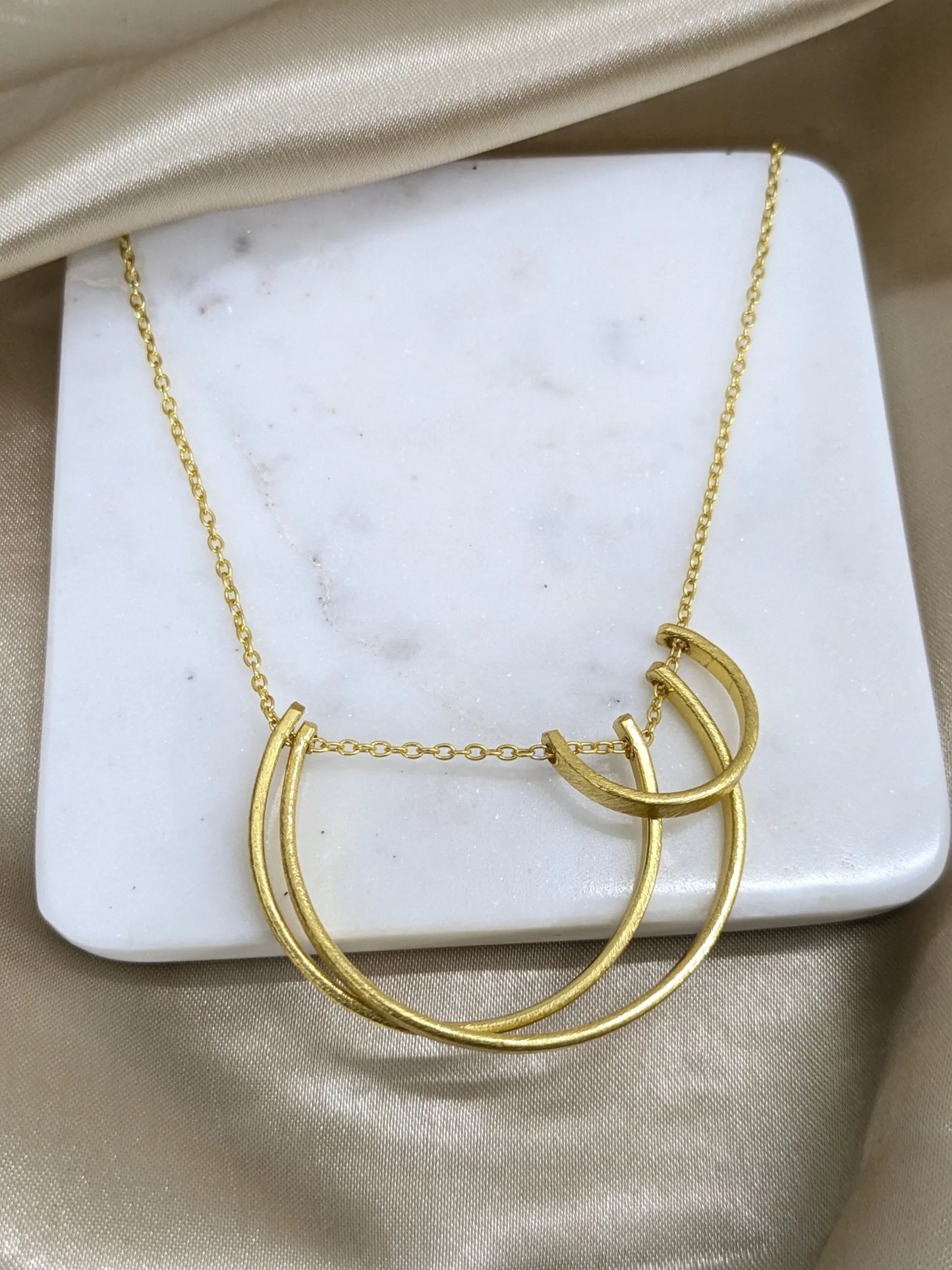 Brass Mars Crescents necklace