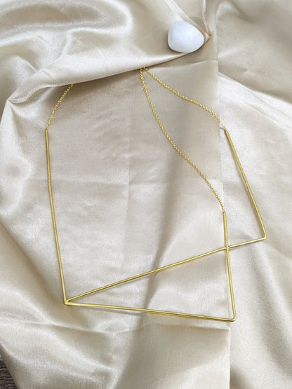 Akriti Linear 18K Gold-Plated Brass Necklace