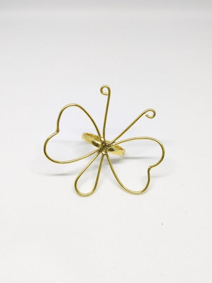 Kshana Flutter 18K Gold-Plated Brass Adjustable Ring