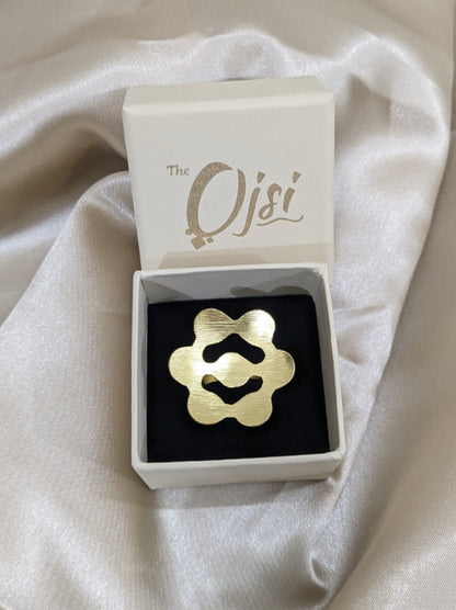 Pushpika Bloom 18K Gold-Plated Brass Ring