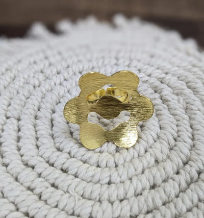 Pushpika Bloom 18K Gold-Plated Brass Ring