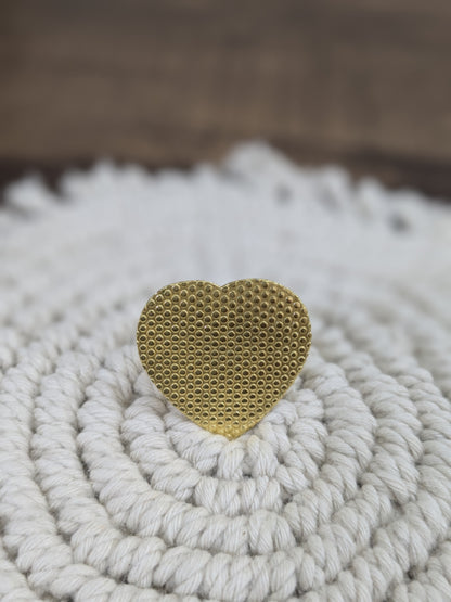 Hridaysi Heart 18K Gold-Plated Brass Ring
