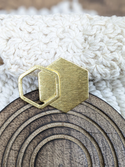 Triksha Hexa 18K Gold-Plated Brass Ring