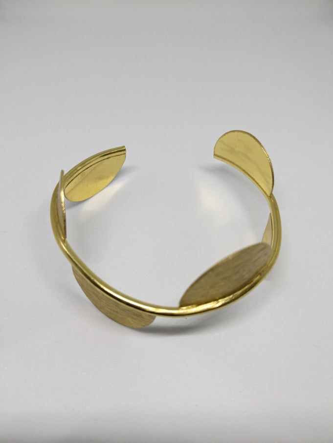 Brass lunar embrace bracelet