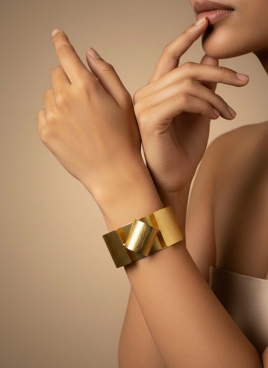 Yukta Unity 18K Gold-Plated Brass Handcuff