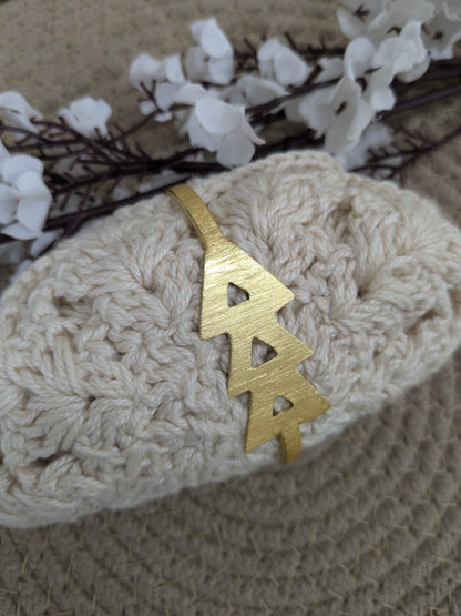 Trikona Peak 18K Gold-Plated Brass Handcuff