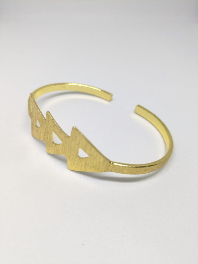 Brass Mountain Crest Cuff bracelet