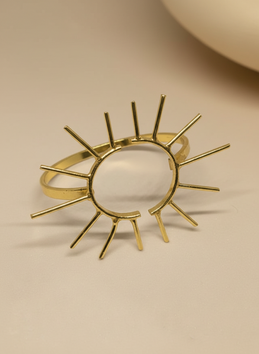 Suryaa Sunlit 18K gold-Plated Brass HandCuff