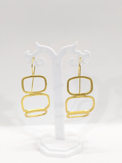 Trikaya Shape 18K Gold-Plated Brass Earrings