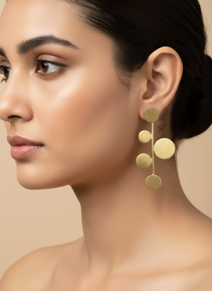 Svara Flow 18K Gold-Plated Brass Earrings