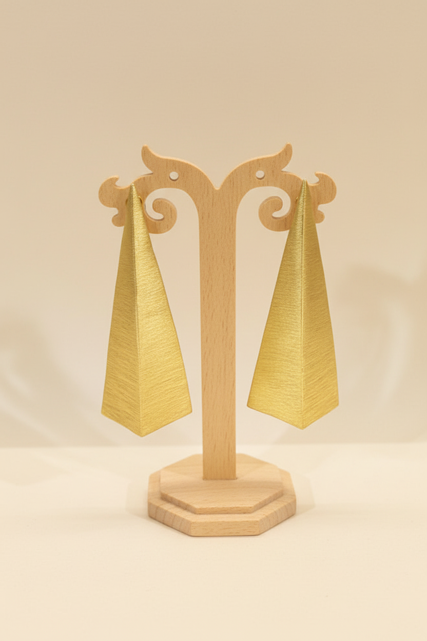 Aroha Peak 18K Gold-Plated Brass large Earrings