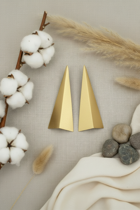 Aroha Peak 18K Gold-Plated Brass large Earrings