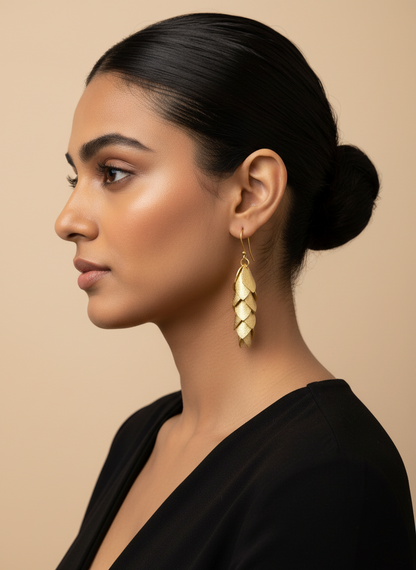 Latika Leaves 18K Gold-Plated Brass Earrings