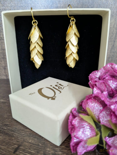Latika Leaves 18K Gold-Plated Brass Earrings