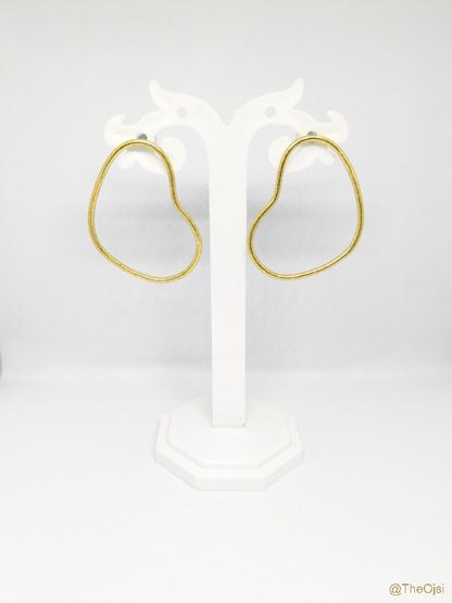 Hridyaa Hearts 18K Gold-Plated brass stud earrings