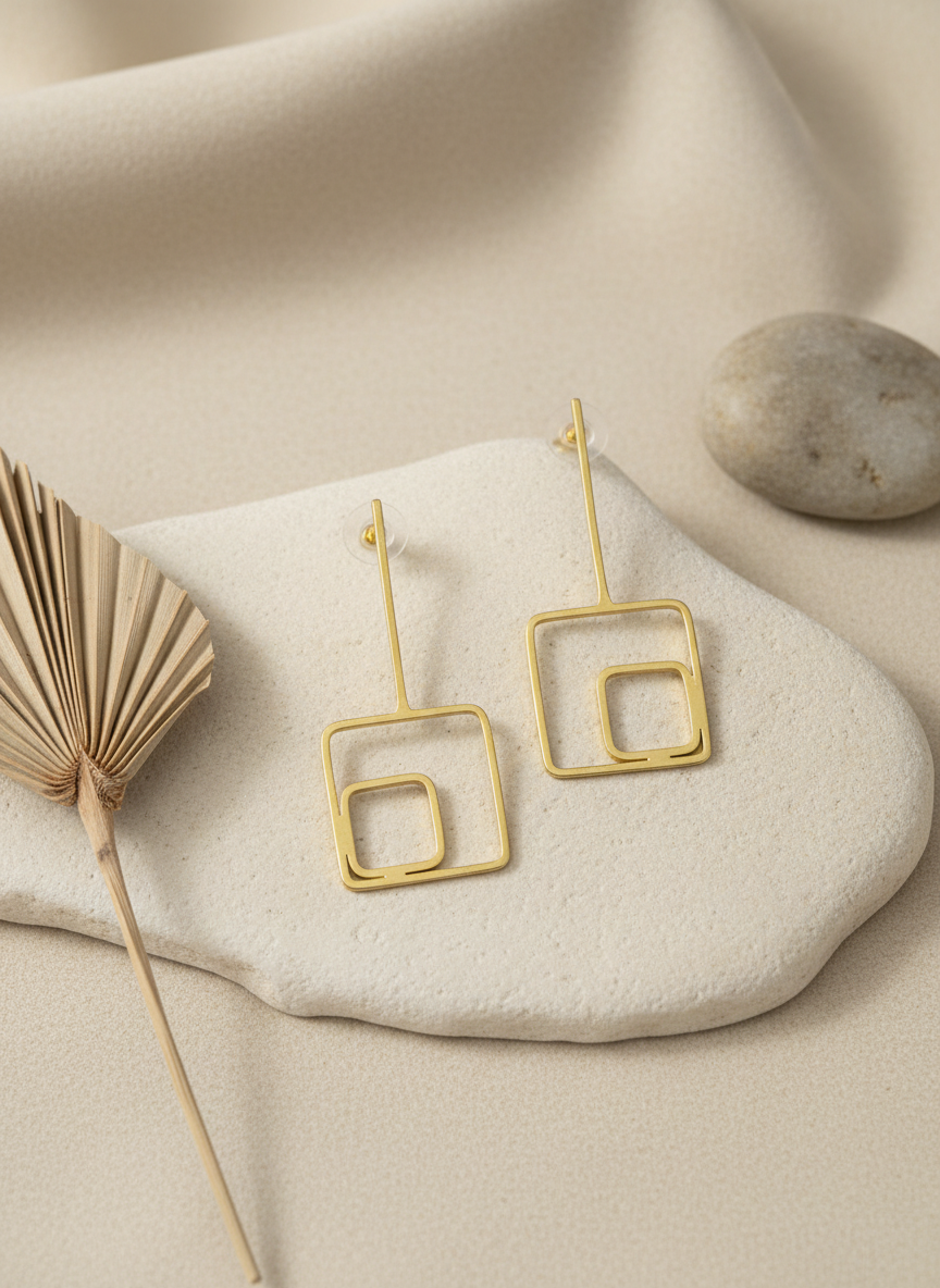 Sutra Nexus 18K Gold-Plated Brass earrings