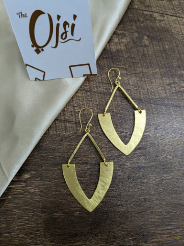 Victory V Drops Brass earrings