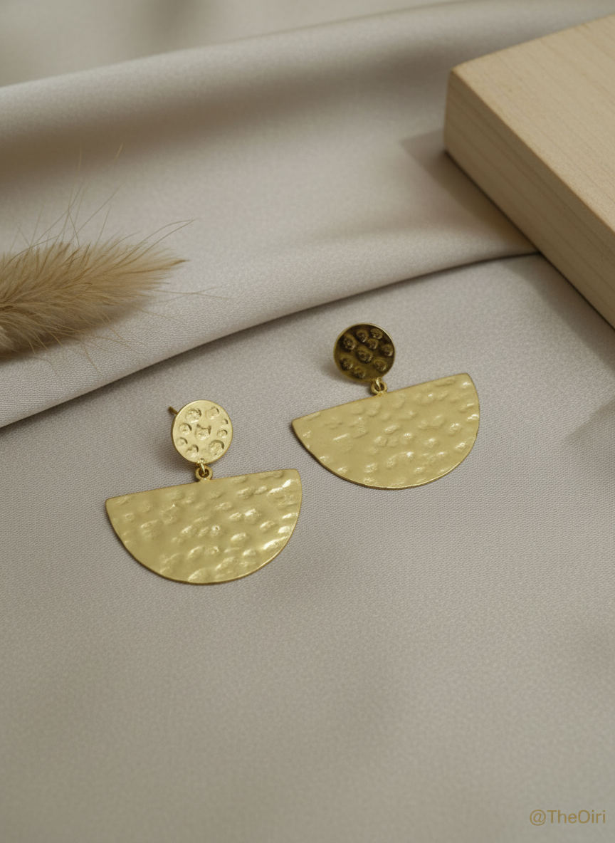 Samvriti Circular 18K Gold-Plated brass dangler earrings