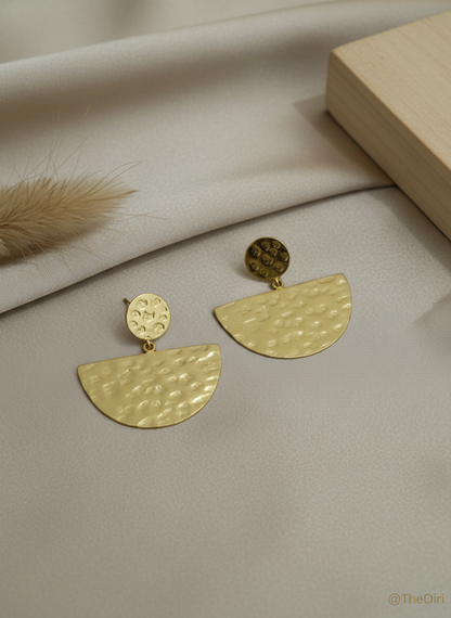 Samvriti Circular 18K Gold-Plated brass dangler earrings