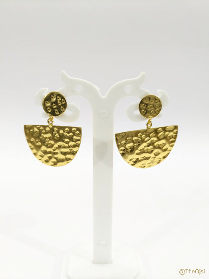 Samvriti Circular 18K Gold-Plated brass dangler earrings