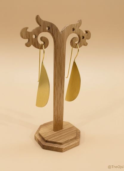 Ardhika Half Moon 18K Gold-Plated Brass Earrings