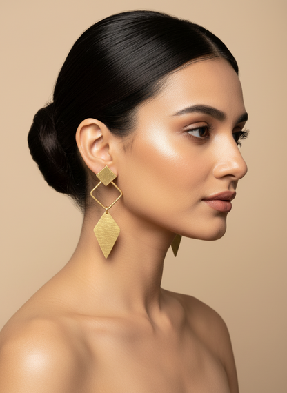 Vajrika Dangles 18K Gold-Plated Brass Earrings