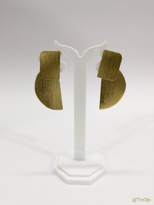 Boss Babe Brass stud earrings