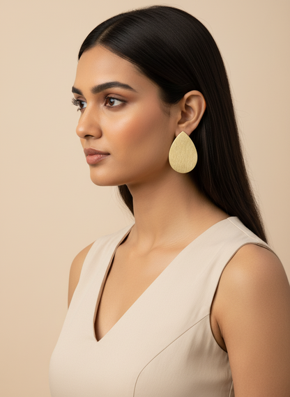 Jalika DewDrops 18K Gold-Plated Brass Stud Earrings