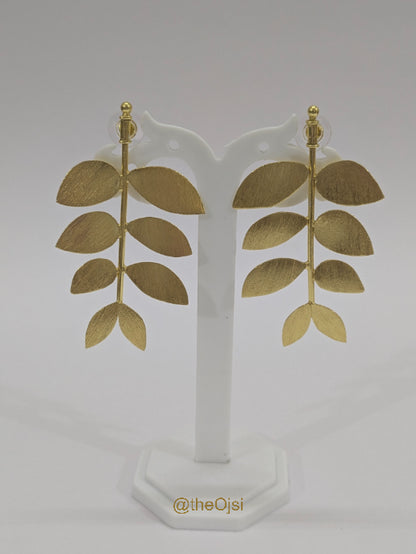 Pallavika Leafy 18K Gold-Plated brass stud earrings