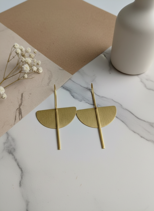 Aaradhya Goddess 18K Gold-Plated Brass Stud Earrings