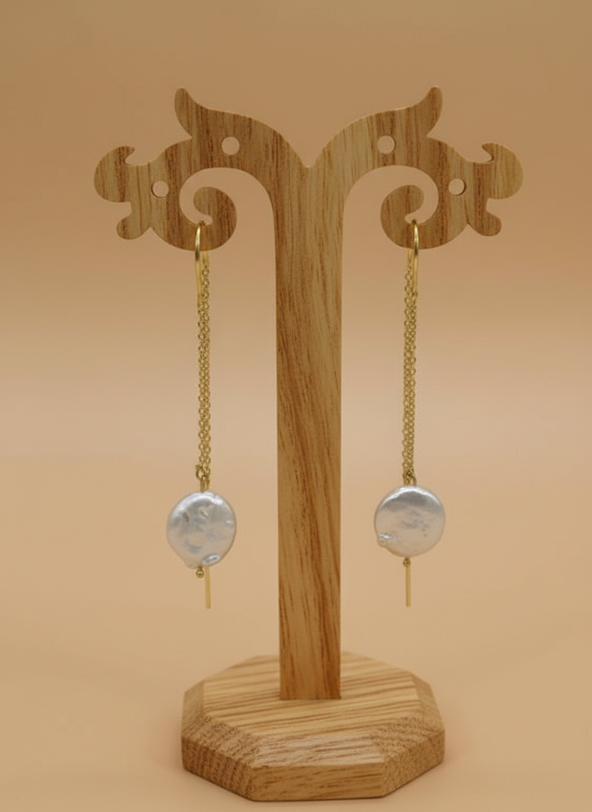 Shubhra Charisma 18K Gold-Plated brass freshwater pearl earrings