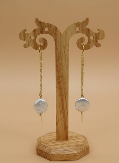 Shubhra Charisma 18K Gold-Plated brass freshwater pearl earrings