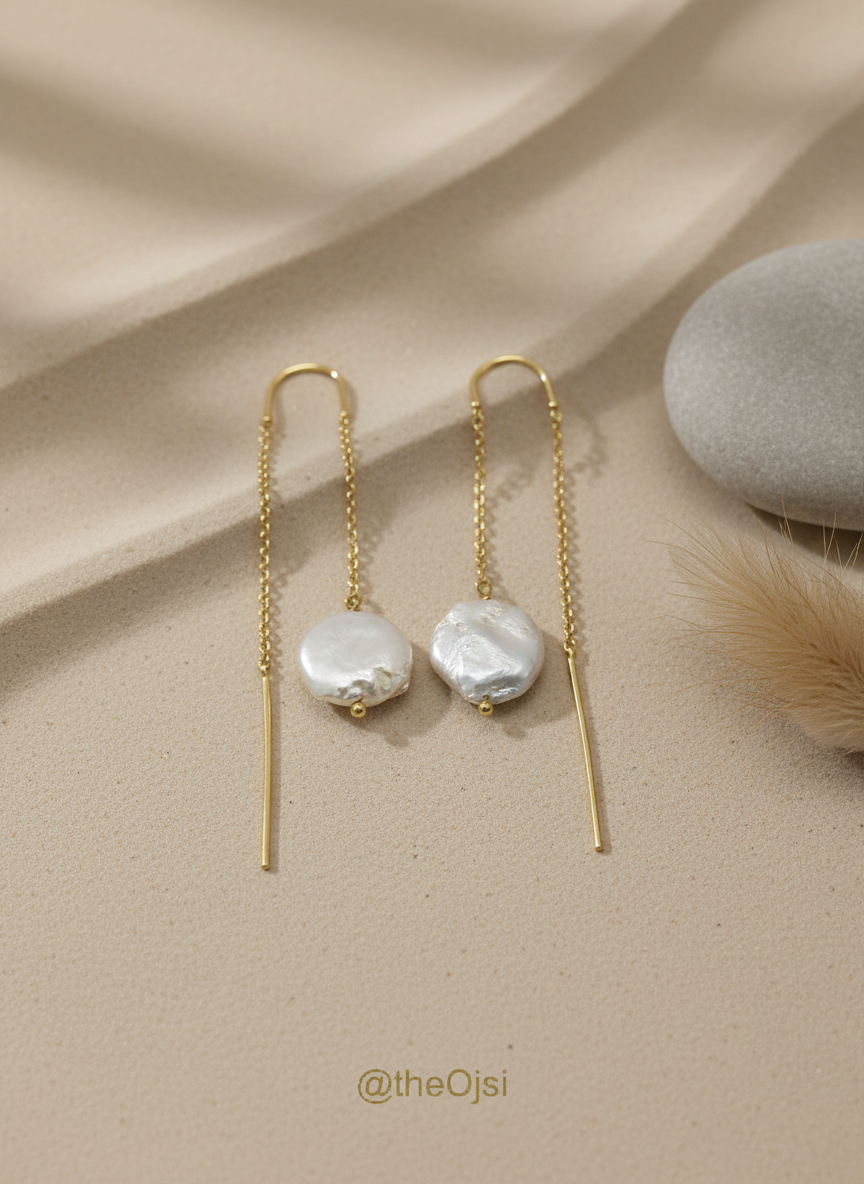 Shubhra Charisma 18K Gold-Plated brass freshwater pearl earrings