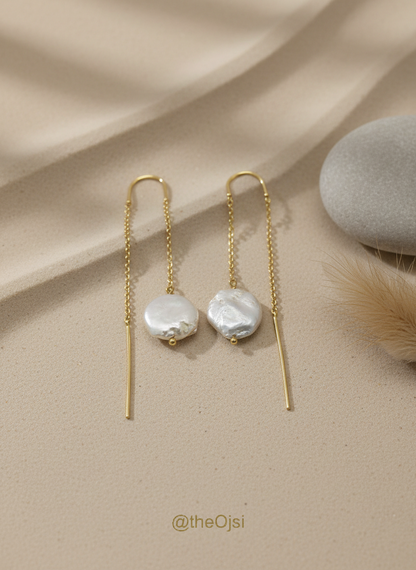 Shubhra Charisma 18K Gold-Plated brass freshwater pearl earrings