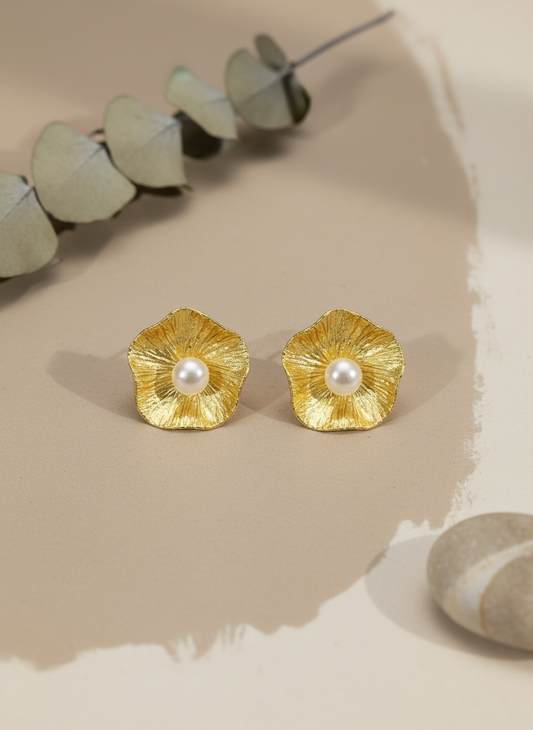 Motika Pearlet 18K Gold-Plated brass freshwater pearl stud earrings