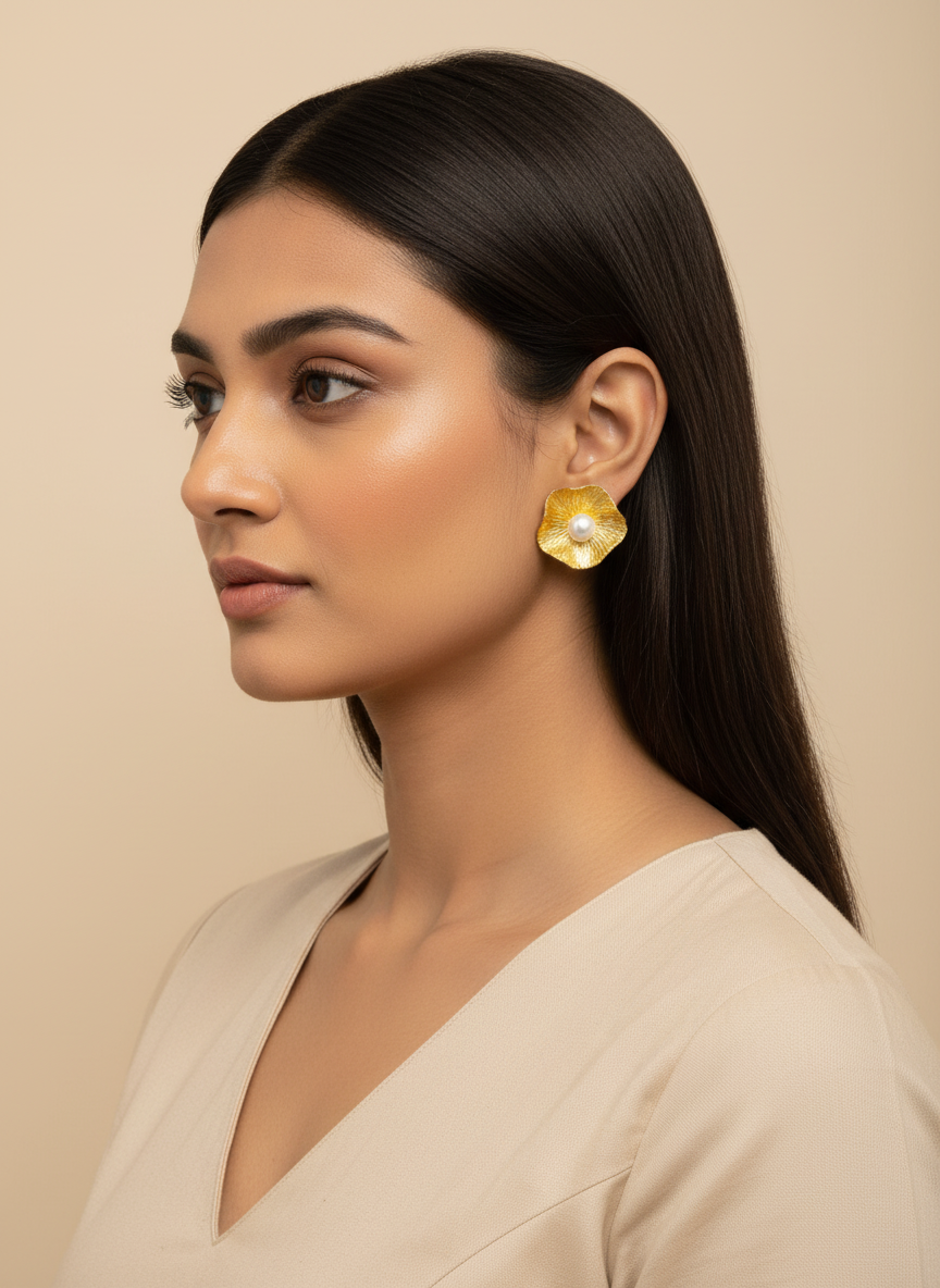 Motika Pearlet 18K Gold-Plated brass freshwater pearl stud earrings