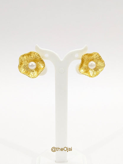 Motika Pearlet 18K Gold-Plated brass freshwater pearl stud earrings