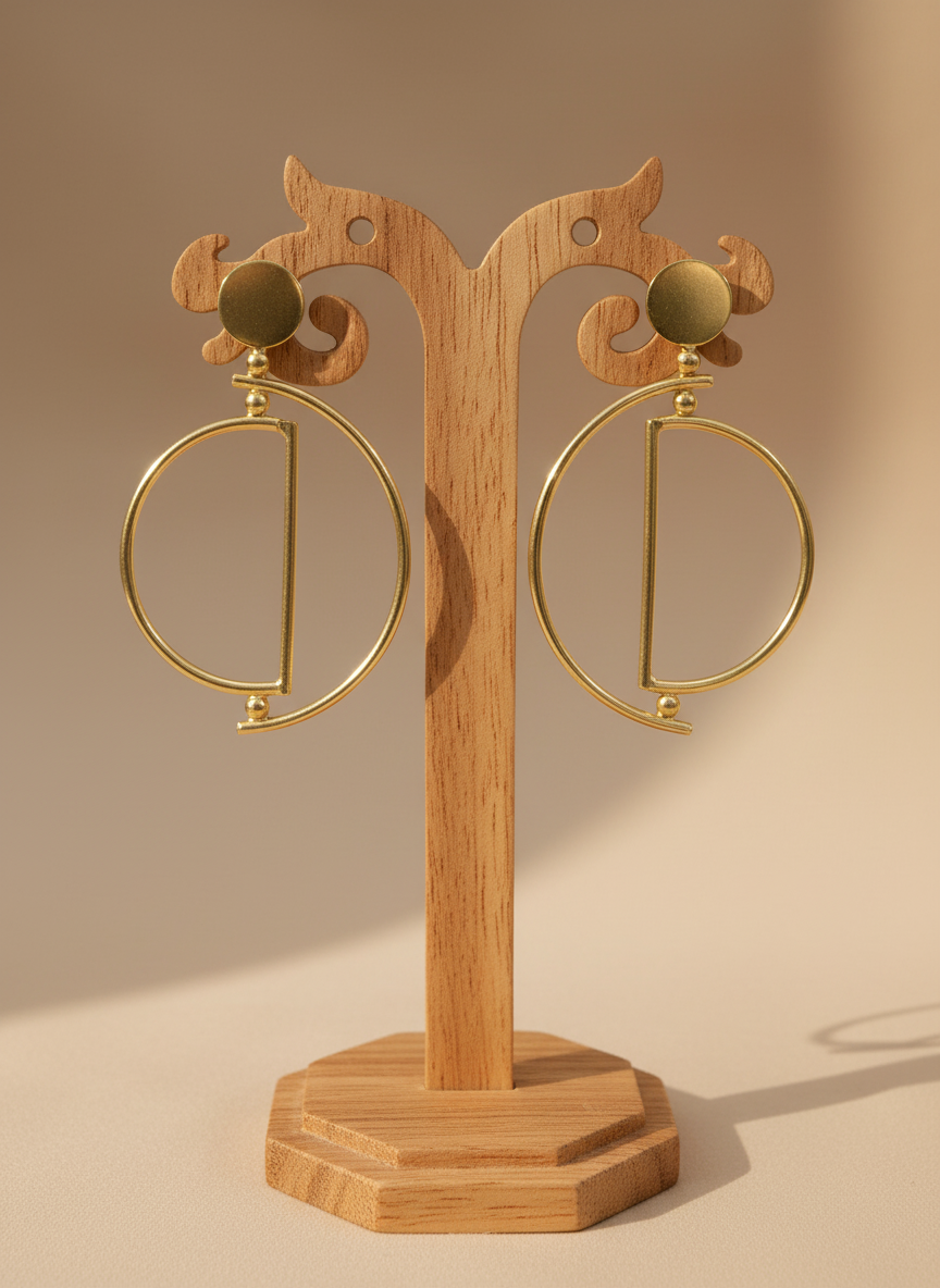 Shikha Zenith 18K Gold-Plated brass earrings