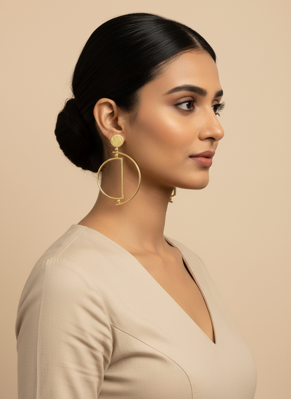 Shikha Zenith 18K Gold-Plated brass earrings