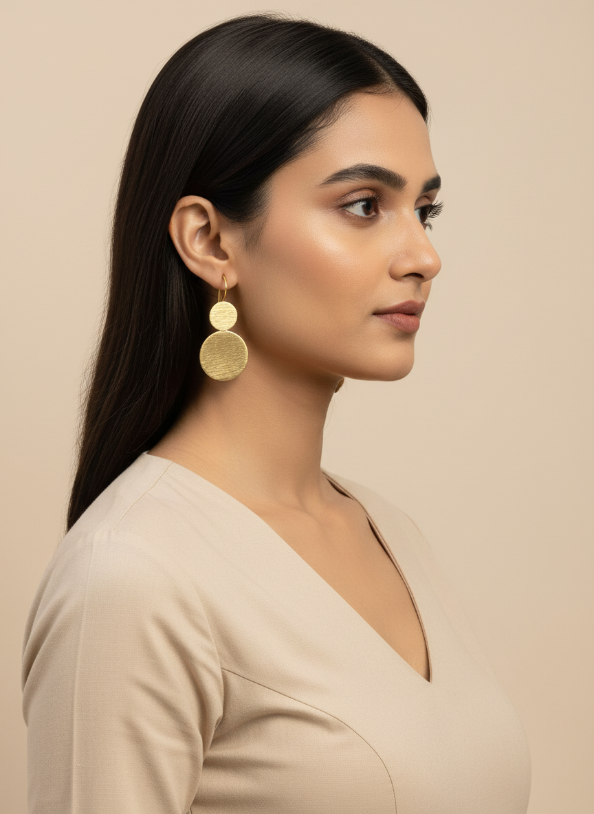 Ananta Infinity 18K Gold-Plated brass earrings