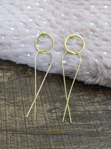 Ethereal Loop brass Earrings