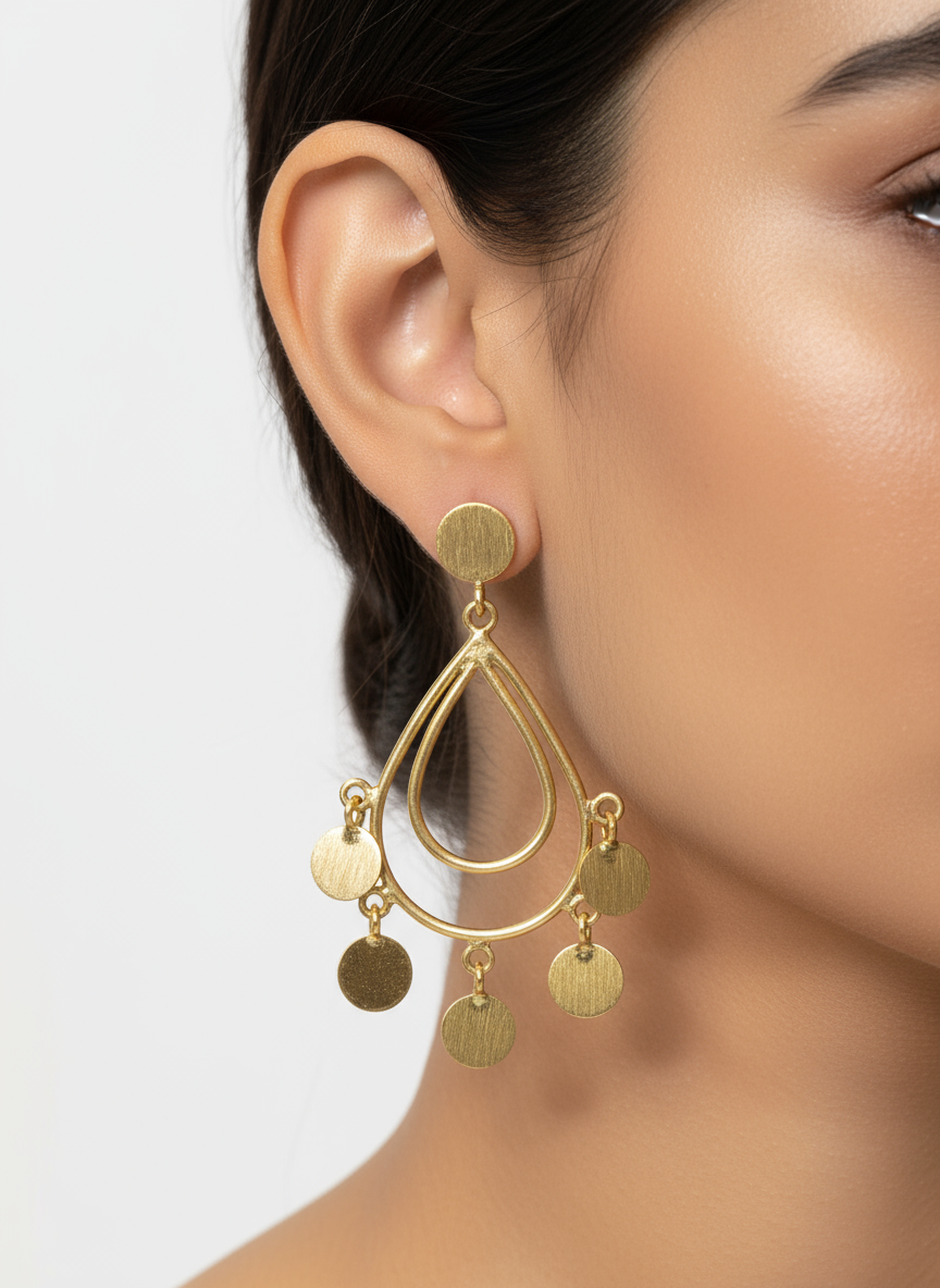 Nira Water drops 18K Gold-Plated Brass earrings