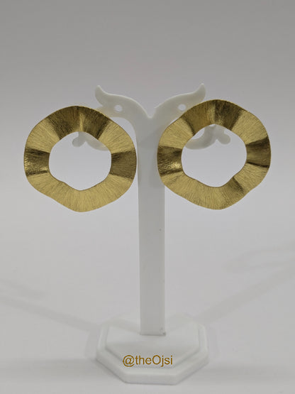 Moksha Bliss 18K Gold-Plated Brass Stud Earrings