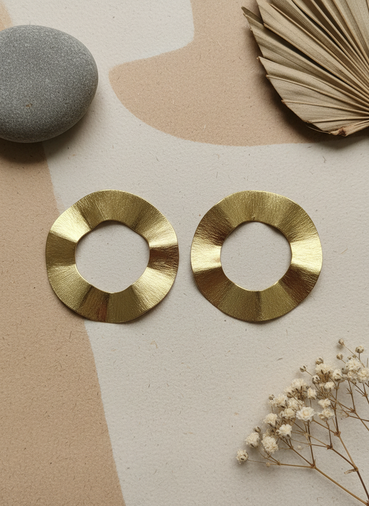 Moksha Bliss 18K Gold-Plated Brass Stud Earrings